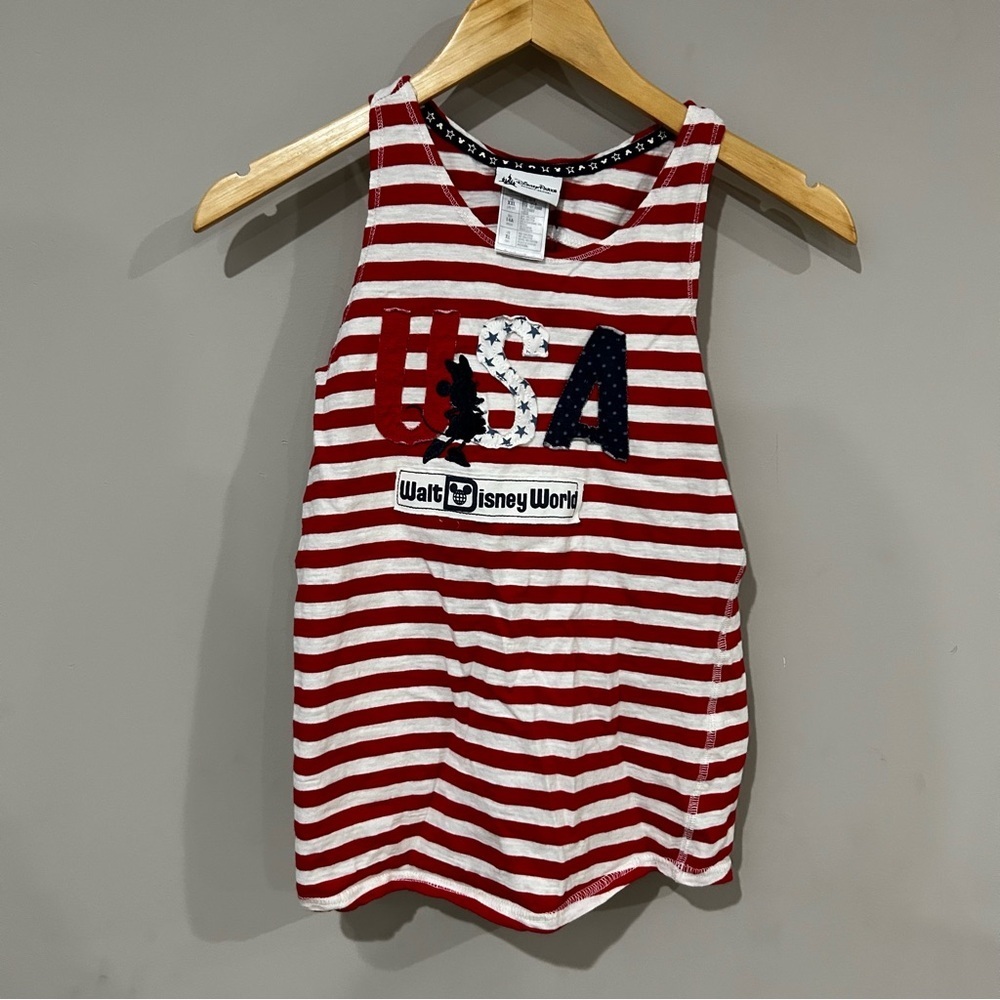 Disney Parks Girls Size XL 100% Cotton Tank Top USA Walt Disney World